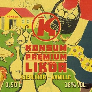 Konsum Premium Eierlikör Vanille, 0,5l, Flasche