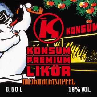 Konsum Premium Likör Weihnachtsapfel, 0,5l, Flasche